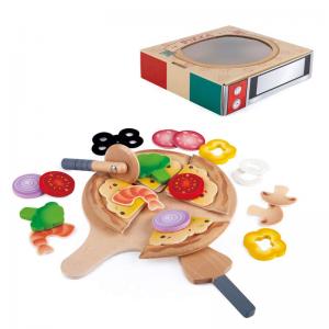 Playset PIZZA in legno e feltro - Gioco di imitazione