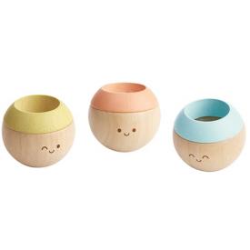 Palline sensoriali giochi in legno colori pastello